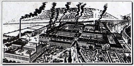 Stich von der Eisenschmelz aus dem späten 19. Jahrhundert (Quelle: Schild Frühindustriepark Gienanth)