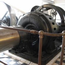 Die Dampfmaschine stand 1928-1993 in der Pirmasenser Schuhfabrik Rheinsberg