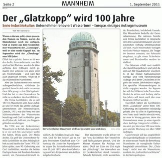 Mannheimer Wochenblatt Sept. 2011