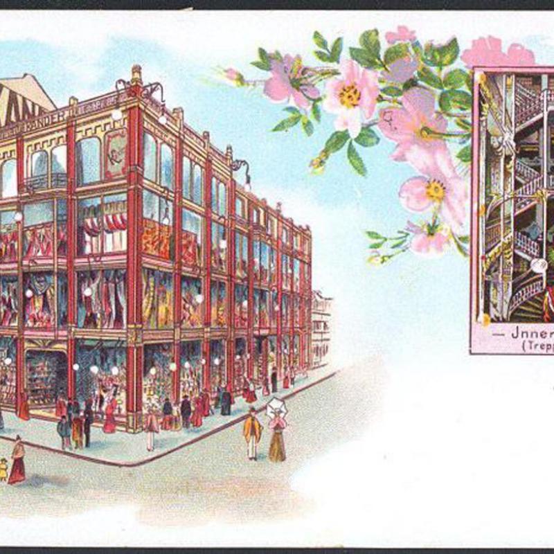 Postkarte des Warenhauses Kander, 1900 in T1,1 (Quelle Marchivum)