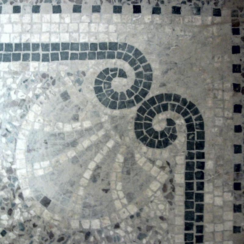 Detail des Mosaiks im Terrazzoboden - Foto Herrmann 2020