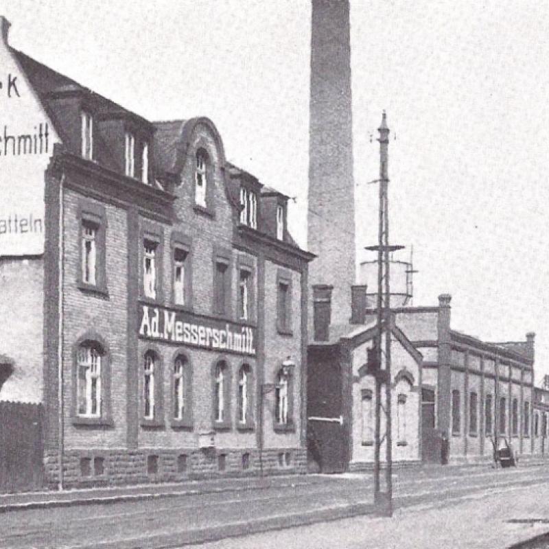 Messerschmitt 1910, Quelle: Eine Fahrt durch die Mannheimer Hafenanlagen, 1910, Herg. Verkehrsverein