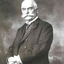 August Grün, Aufsichtsratsvorsitzender von Grün & Bilfinger, Foto um 1910, aus: Stier/Krauß, Drei Wurzeln - Ein Unternehmen