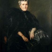 Elise Grün, Ehefrau von August Grün, Gemälde von Otto Propheter um 1910, Marchivum