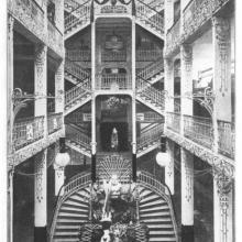 Treppenaufgang im Warenhaus Kander, 1900 in T1,1 (Quelle Marchivum)