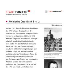 Stadtpunkt zur Rheinischen Creditbank – Marchivum