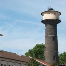 ehemaliger Wasserturm der Firma Lanz, Foto Monika Ryll Juli 2019