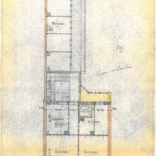 C 4,6, Grundriss des 2. OG (ehemalige Wohnung Guillaume Smyers, Mitbegründer von Engelhorn & Cie.), Pläne 1948 (Denkmalbehörde Mannheim)