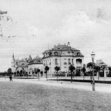 Werderstraße, Ansichtskarte um 1910, in der Bildmitte Villa Dr. Fritz Engelhorn, Marchivum