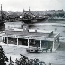 OEG-Bahnhof Ansicht 1938, Foto-Quelle Stadtarchiv MA