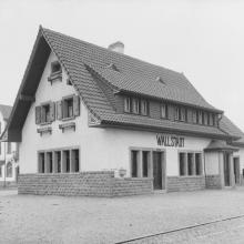 Wallstadter Bahnhof, Gleisseite, Foto um 1910, Marchivum