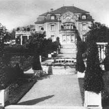 Villa Haas, Blick auf die Gartenfassade, Foto um 1910 Marchivum