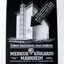 Werbung des Merkur-Kühlhauses 1957