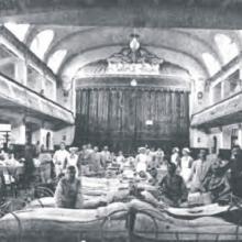 Im ersten Weltkrieg war in der Halle ein Lazarett untergebracht. (Quelle Werksarchiv)