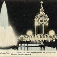 Wasserturm Friedrichsplatz, Beleuchtung, 1907