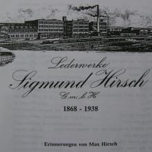 Firmenansicht auf der Titelseite des Manuskripts von Max Hirsch - Quelle: Stadtarchiv Weinheim