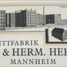 Zeichnung in einer Werbung von 1927. Links der Erweiterungsbau von vor 1914 (Quelle Mannheim, Kultur- und Wirtschaftszentrum...))
