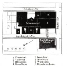 Herschelbad, Lageplan um 1917
