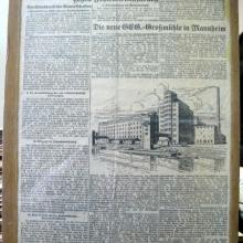 Artikel über die Einweihung der Mühle am  08.04.1931 Hier wird der Ausdruck «Genossenschaftliche Burg» erstmals erwähnt.