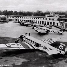 Flugplatz mit neuem Terminal um 1938 (Foto: Stadtarchiv Mannheim)