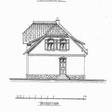 Einfamilienhaus-Rheinau GmbH, Seitenansicht 1900 (Stadtarchiv Mannheim NL Ludwig Nr. 487)