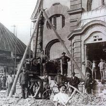 1906/7: Pumpwerk Guntersblum in nur 17 Monaten erbaut (Foto aus: 100 Jahre WVR, S. 52)