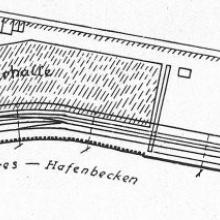 Rheinau Hafen, Lageplan des Rheinisches Braunkohlensyndikats um 1925