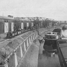 Rheinau Hafen, Verladeanlage des Rheinischen Braunkohlensyndikats um 1925
