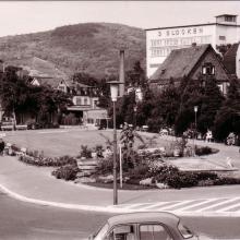 Ansicht von der Bahnhofanlage, um 1960, Stadtarchiv Weinheim  Rep. 32 Nr. 1278