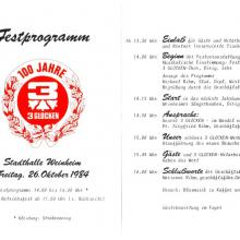 Festprogramm „100 Jahre 3 Glocken“, Original in Privatbesitz