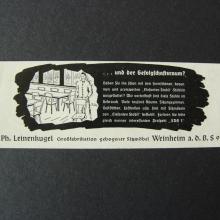 Werbeanzeige aus unbekannter Zeitschrift mit Sprachgebrauch der Nazi-Zeit