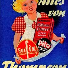 Pilo-Reklame von Thompson in den 1950er Jahren